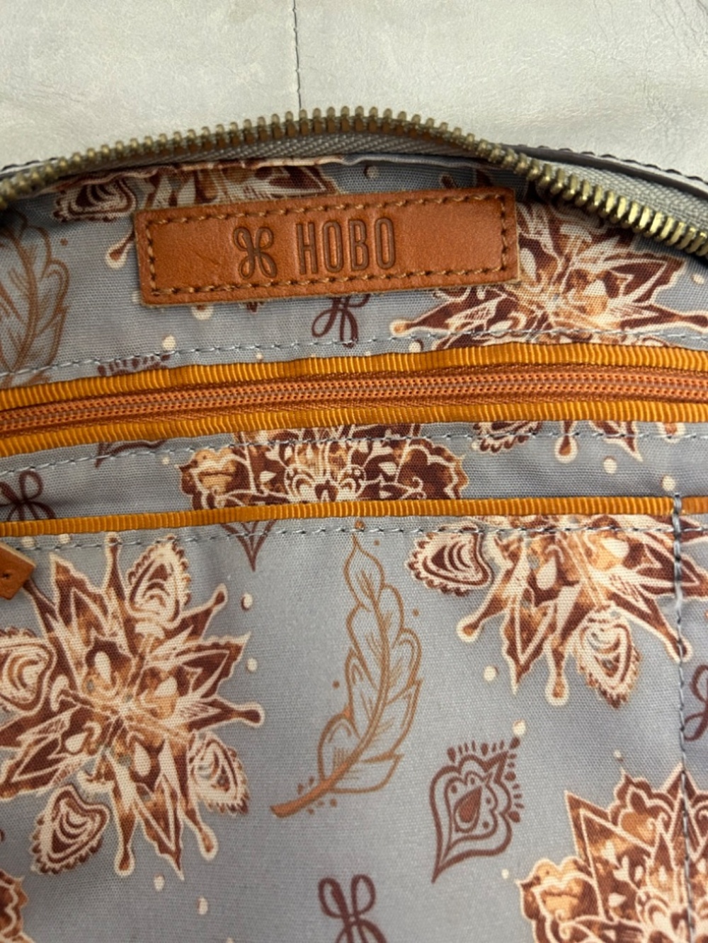 Hobo Prevail Leather Shoulder Bag in “Clay” Grey - Picture 11 of 13